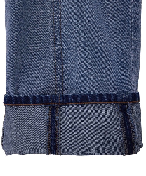 X-girl（エックスガール）の「CENTER SEAM WIDE LEG DENIM PANTS