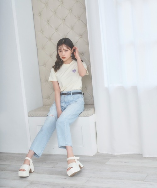 ANDGEEBEE（アンジービー）の「サガラハートT（Tシャツ/カットソー・レディース・ブラック/アイボリー・MEDIUM）」の15枚目の写真