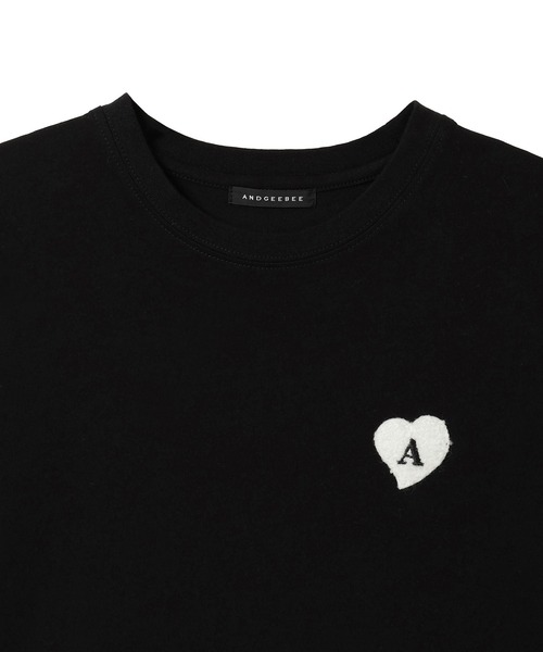 ANDGEEBEE（アンジービー）の「サガラハートT（Tシャツ/カットソー・レディース・ブラック/アイボリー・MEDIUM）」の4枚目の写真