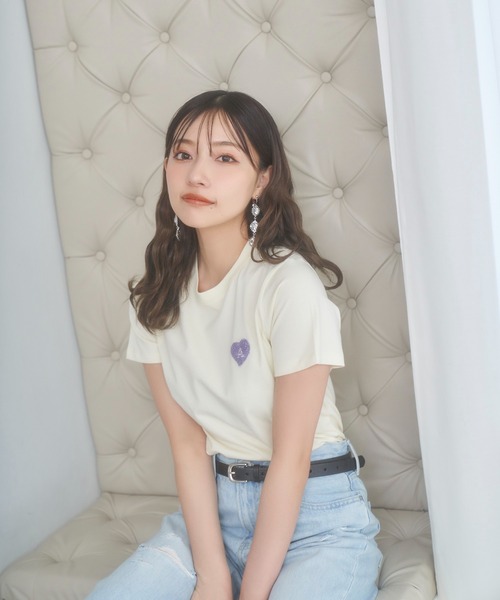 ANDGEEBEE（アンジービー）の「サガラハートT（Tシャツ/カットソー・レディース・ブラック/アイボリー・MEDIUM）」の13枚目の写真