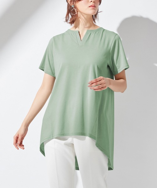 alotta(アロッタ)の「バックフレアーデザインカットソー(Tシャツ/カットソー・レディース・ミント/ネイビー/グレイッシュベージュ・M/L)」の20枚目の写真