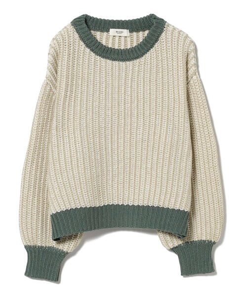 BEAMS HEART（ビームスハート）の「BEAMS HEART / 襟配色 ストライプ柄 ニットプルオーバー（ニット/セーター・レディース・パープル/グリーン系その他/ホワイト系その他5・FREE）」の20枚目の写真