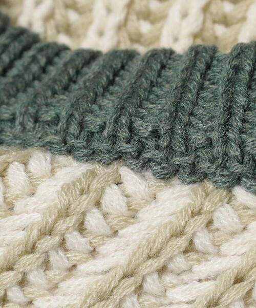 BEAMS HEART（ビームスハート）の「BEAMS HEART / 襟配色 ストライプ柄 ニットプルオーバー（ニット/セーター・レディース・パープル/グリーン系その他/ホワイト系その他5・FREE）」の19枚目の写真