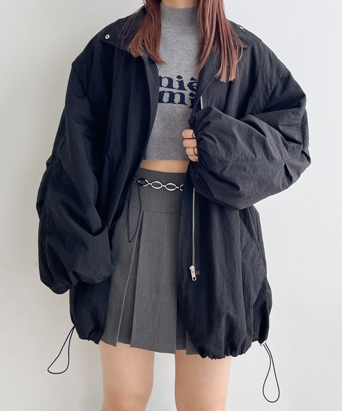 Heather（ヘザー）の「ワイドプリーツミニスカート　966376（スカート・レディース・ベージュ/グレー/ブラック/グレー系その他・M/S）」の5枚目の写真