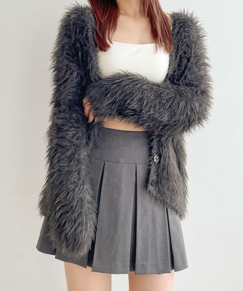 Heather（ヘザー）の「ワイドプリーツミニスカート　966376（スカート・レディース・ベージュ/グレー/ブラック/グレー系その他・M/S）」の13枚目の写真