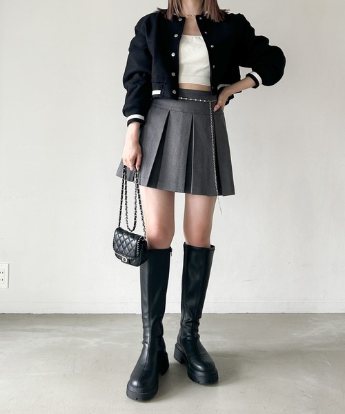 Heather（ヘザー）の「ワイドプリーツミニスカート 966376（スカート