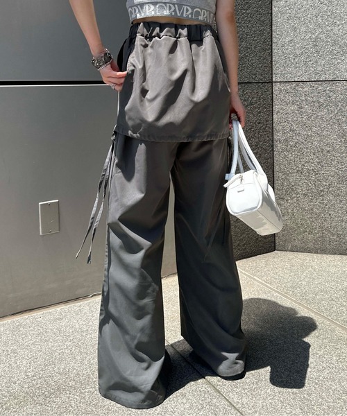 sedacle(セダクル)の「skirt layered pants(その他パンツ・レディース・カーキ/グレー・FREE)」の5枚目の写真