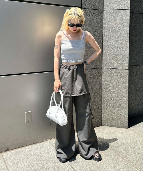 sedacle(セダクル)の「skirt layered pants(その他パンツ・レディース・カーキ/グレー・FREE)」の6枚目の写真