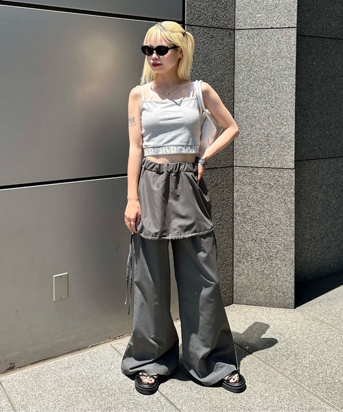sedacle(セダクル)の「skirt layered pants(その他パンツ・レディース・カーキ/グレー・FREE)」の7枚目の写真
