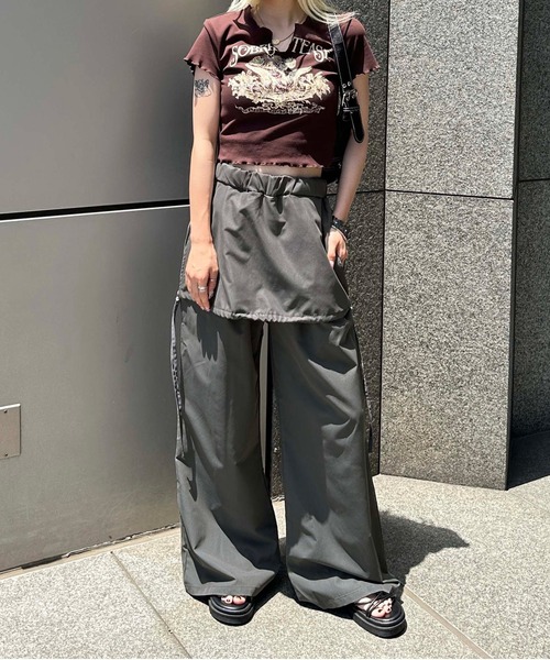 sedacle(セダクル)の「skirt layered pants(その他パンツ・レディース・カーキ/グレー・FREE)」の10枚目の写真