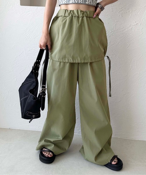 sedacle(セダクル)の「skirt layered pants(その他パンツ・レディース・カーキ/グレー・FREE)」の13枚目の写真