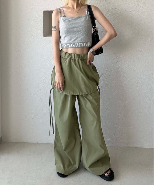 sedacle(セダクル)の「skirt layered pants(その他パンツ・レディース・カーキ/グレー・FREE)」の15枚目の写真