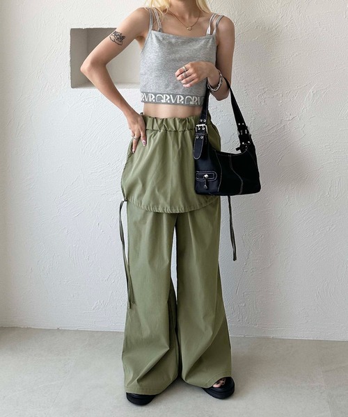 sedacle(セダクル)の「skirt layered pants(その他パンツ・レディース・カーキ/グレー・FREE)」の16枚目の写真