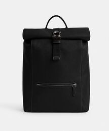 COACH ロールトップリュック ブラック/フラワーパターン COACH ロールトップリュック ブラック/フラワーパターン