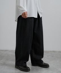 10オンスワイドテーパードデニムパンツ
