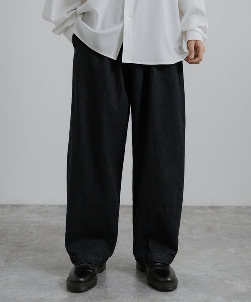 Rocky Monroe(ロッキーモンロー)の「10オンスワイドテーパードデニムパンツ(デニムパンツ・メンズ・ライトインディゴブルー/ブラック/ブラウン/ライトブルー/スミクロ/インディゴブルー/ライトブラック/ダークインディゴブルー・L/S/M)」の9枚目の写真