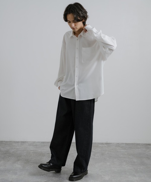 Rocky Monroe(ロッキーモンロー)の「10オンスワイドテーパードデニムパンツ(デニムパンツ・メンズ・ライトインディゴブルー/ブラック/ブラウン/ライトブルー/スミクロ/インディゴブルー/ライトブラック/ダークインディゴブルー・L/S/M)」の11枚目の写真