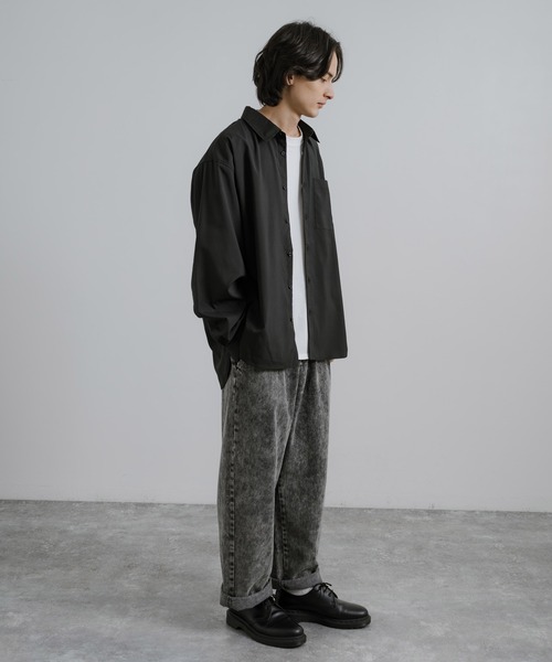 Rocky Monroe(ロッキーモンロー)の「10オンスワイドテーパードデニムパンツ(デニムパンツ・メンズ・ライトインディゴブルー/ブラック/ブラウン/ライトブルー/スミクロ/インディゴブルー/ライトブラック/ダークインディゴブルー・L/S/M)」の15枚目の写真