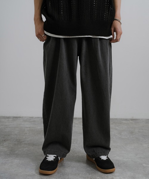 Rocky Monroe(ロッキーモンロー)の「10オンスワイドテーパードデニムパンツ(デニムパンツ・メンズ・ライトインディゴブルー/ブラック/ブラウン/ライトブルー/スミクロ/インディゴブルー/ライトブラック/ダークインディゴブルー・L/S/M)」の18枚目の写真
