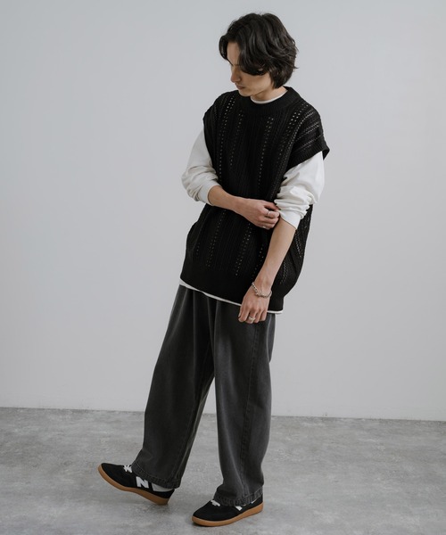 Rocky Monroe(ロッキーモンロー)の「10オンスワイドテーパードデニムパンツ(デニムパンツ・メンズ・ライトインディゴブルー/ブラック/ブラウン/ライトブルー/スミクロ/インディゴブルー/ライトブラック/ダークインディゴブルー・L/S/M)」の19枚目の写真