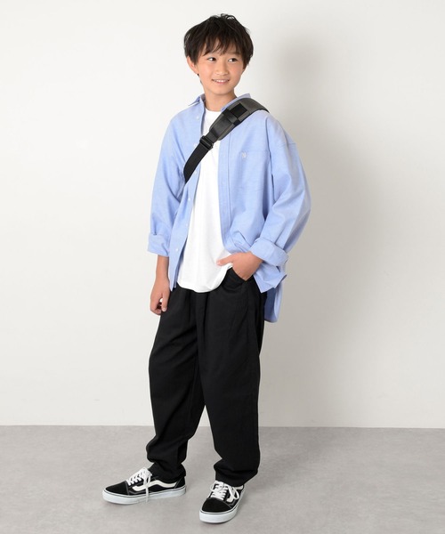 GLAZOS（グラソス）の「【再入荷】【プチプラ】[ワイドテーパード]コットンツイル・シェフパンツ（その他パンツ・キッズ・カーキ/ベージュ/ブラック/ネイビー/グレー・140cm/160cm/150cm/170cm）」の7枚目の写真