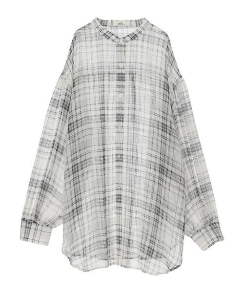 earth music&ecology（アースミュージックアンドエコロジー）の「シアーチェックシャツ（シャツ/ブラウス・レディース・チェック/ブラック系その他3・FREE）」の21枚目の写真