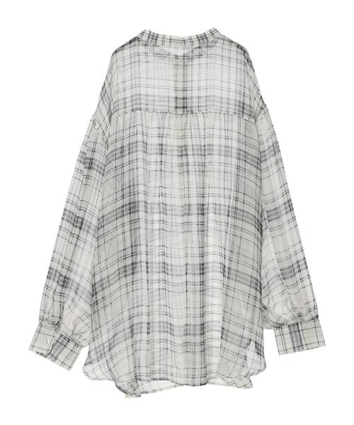earth music&ecology（アースミュージックアンドエコロジー）の「シアーチェックシャツ（シャツ/ブラウス・レディース・チェック/ブラック系その他3・FREE）」の22枚目の写真