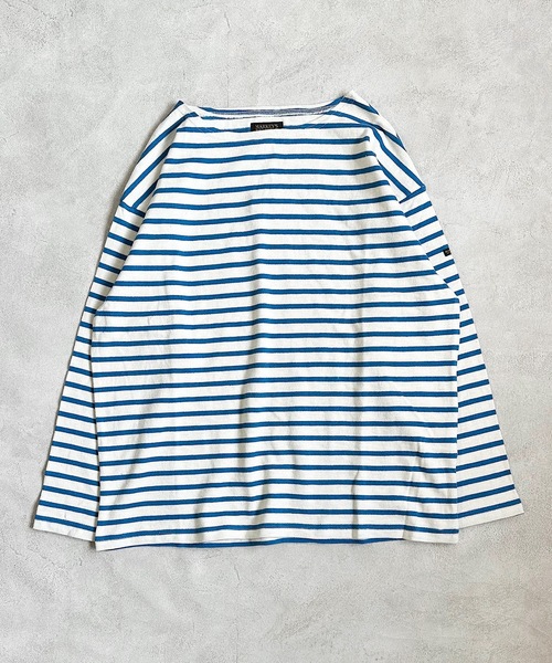 BIG FIELD（ビッグフィールド）の「ボーダーボートネックロンT/おとな（Tシャツ/カットソー・レディース・ブラック/イエロー/ブルー系その他/ブルー/グリーン/ピンク・160cm）」の3枚目の写真