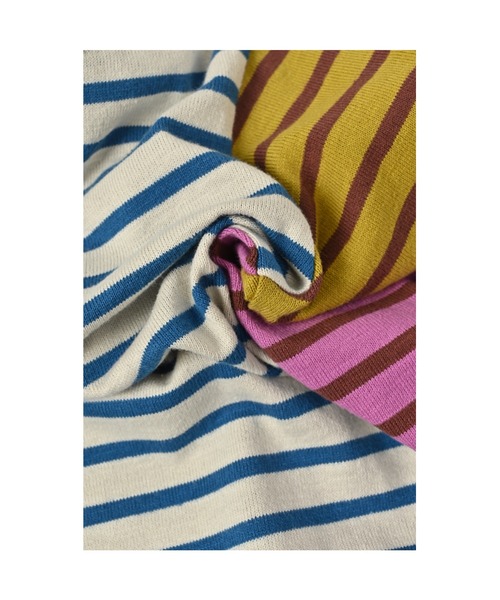 BIG FIELD（ビッグフィールド）の「ボーダーボートネックロンT/おとな（Tシャツ/カットソー・レディース・ブラック/イエロー/ブルー系その他/ブルー/グリーン/ピンク・160cm）」の11枚目の写真