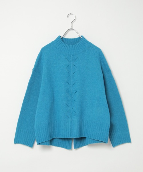 LBC（エルビーシー）の「透かし柄バックスリットニット（ニット/セーター・レディース・ピンク/ライトグレー/ブルー/オフホワイト・M）」の14枚目の写真