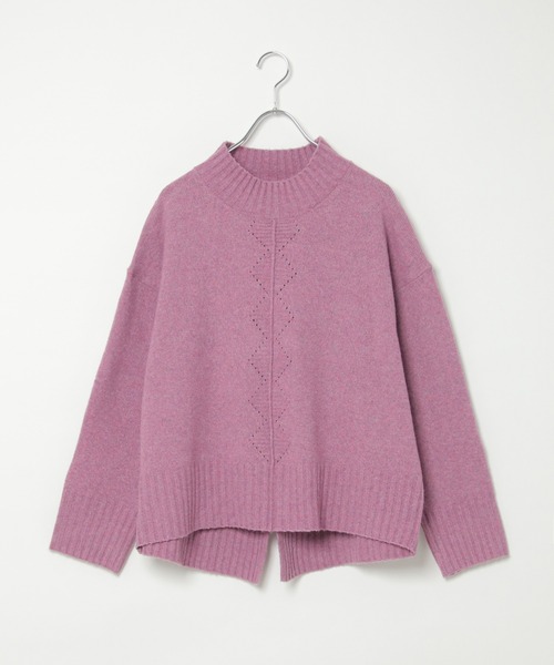 LBC（エルビーシー）の「透かし柄バックスリットニット（ニット/セーター・レディース・ピンク/ライトグレー/ブルー/オフホワイト・M）」の19枚目の写真