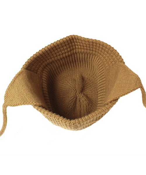 14+(イチヨンプラス)の「イヤーニットCAP / ニット耳付きクローシュハット(ニットキャップ/ビーニー・レディース・ベージュ/ブラック/ブラウン/アイボリー・FREE)」の12枚目の写真