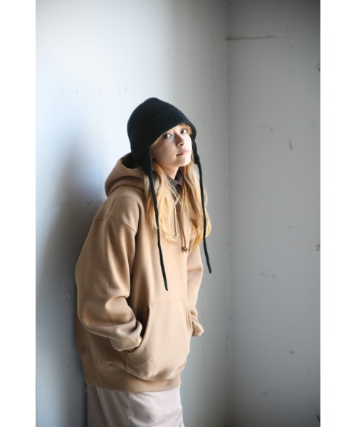 14+(イチヨンプラス)の「イヤーニットCAP / ニット耳付きクローシュハット(ニットキャップ/ビーニー・レディース・ベージュ/ブラック/ブラウン/アイボリー・FREE)」の17枚目の写真