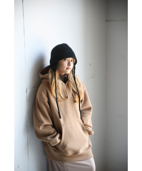 14+(イチヨンプラス)の「イヤーニットCAP / ニット耳付きクローシュハット(ニットキャップ/ビーニー・レディース・ベージュ/ブラック/ブラウン/アイボリー・FREE)」の18枚目の写真