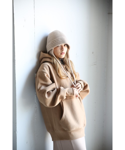 14+(イチヨンプラス)の「イヤーニットCAP / ニット耳付きクローシュハット(ニットキャップ/ビーニー・レディース・ベージュ/ブラック/ブラウン/アイボリー・FREE)」の20枚目の写真