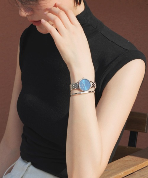 Daniel Wellington(ダニエルウェリントン)の「Petite Bezel 5-Link 28mm(アナログ腕時計・レディース・シルバー×ブルー/ホワイト×ゴールド・28mm)」の18枚目の写真