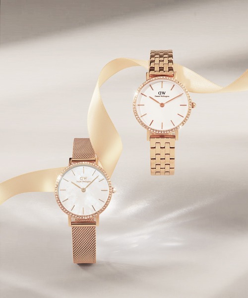 Daniel Wellington(ダニエルウェリントン)の「Petite Bezel 5-Link 28mm(アナログ腕時計・レディース・シルバー×ブルー/ホワイト×ゴールド・28mm)」の10枚目の写真