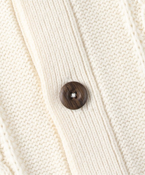 BACK NUMBER（バックナンバー）の「【BACK NUMBER】アラン編みニットカーディガン（カーディガン/ボレロ・メンズ・ネイビー/オフホワイト・M/L）」の6枚目の写真