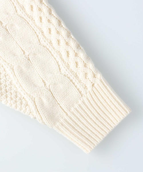 BACK NUMBER（バックナンバー）の「【BACK NUMBER】アラン編みニットカーディガン（カーディガン/ボレロ・メンズ・ネイビー/オフホワイト・M/L）」の7枚目の写真