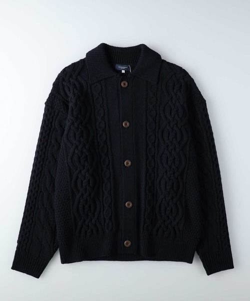 BACK NUMBER（バックナンバー）の「【BACK NUMBER】アラン編みニットカーディガン（カーディガン/ボレロ・メンズ・ネイビー/オフホワイト・M/L）」の21枚目の写真