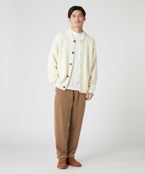 BACK NUMBER（バックナンバー）の「【BACK NUMBER】アラン編みニットカーディガン（カーディガン/ボレロ・メンズ・ネイビー/オフホワイト・M/L）」の12枚目の写真