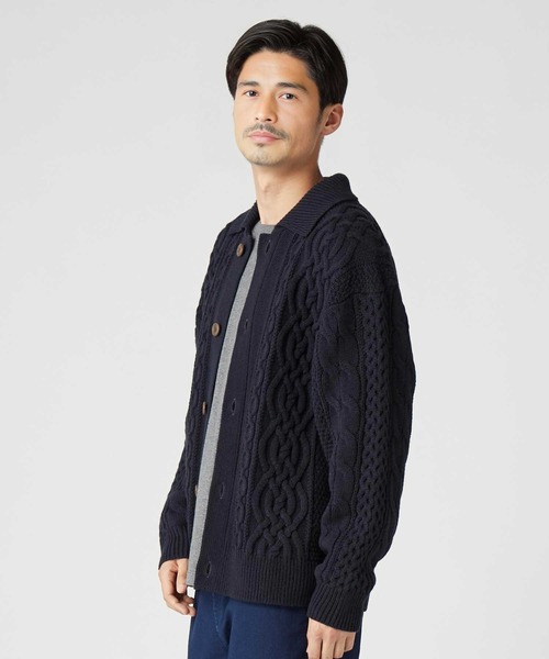 BACK NUMBER（バックナンバー）の「【BACK NUMBER】アラン編みニットカーディガン（カーディガン/ボレロ・メンズ・ネイビー/オフホワイト・M/L）」の17枚目の写真