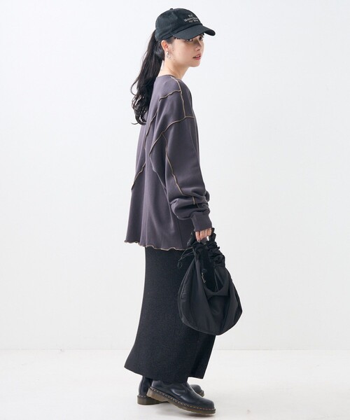 FREAK'S STORE（フリークスストア）の「配色メロー スウェット（スウェット・レディース・ナチュラル/ライトグレー/チャコール/イエロー・ﾌﾘ-/FREE）」の13枚目の写真