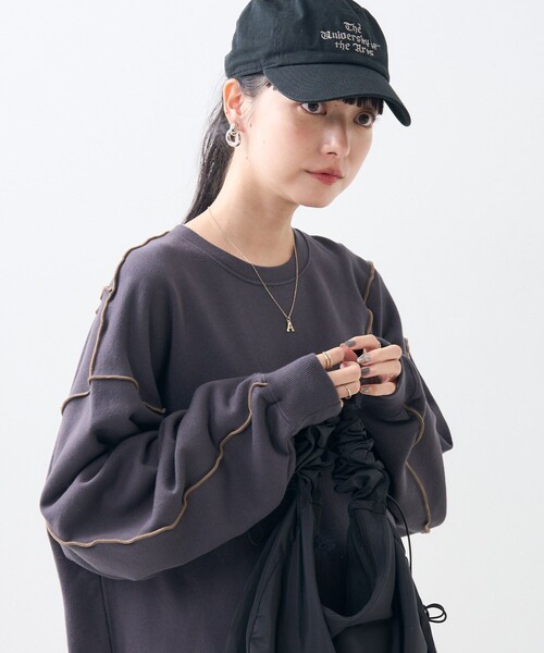 FREAK'S STORE（フリークスストア）の「配色メロー スウェット（スウェット・レディース・ナチュラル/ライトグレー/チャコール/イエロー・ﾌﾘ-/FREE）」の16枚目の写真