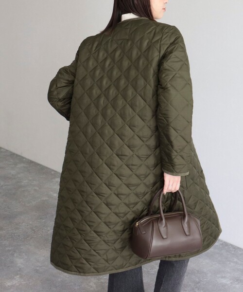 Traditional Weatherwear(トラディショナルウェザーウェア)の「【Traditional Weatherwear/トラディショナルウェザーウエア】ARKLEY LONG 裏レオパード(その他アウター・レディース・ブラック/カーキ・34/36)」の5枚目の写真