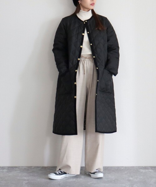Traditional Weatherwear(トラディショナルウェザーウェア)の「【Traditional Weatherwear/トラディショナルウェザーウエア】ARKLEY LONG 裏レオパード(その他アウター・レディース・ブラック/カーキ・34/36)」の13枚目の写真