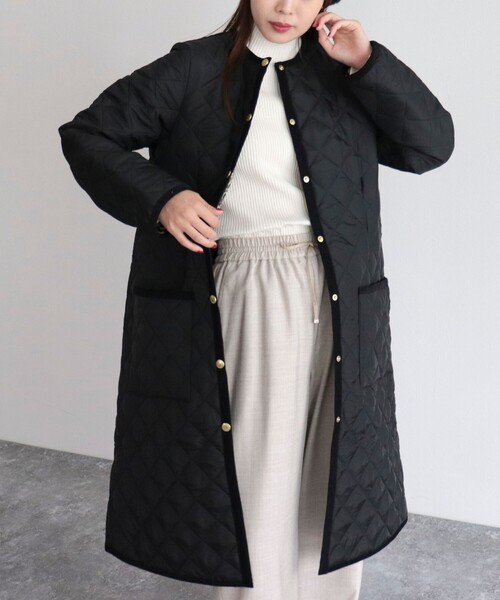 Traditional Weatherwear(トラディショナルウェザーウェア)の「【Traditional Weatherwear/トラディショナルウェザーウエア】ARKLEY LONG 裏レオパード(その他アウター・レディース・ブラック/カーキ・34/36)」の14枚目の写真