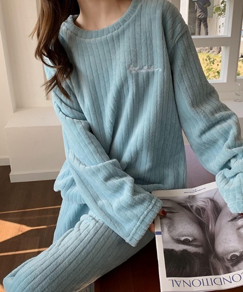 wears（ウェアーズ）の「ふわふわルームウェア（ルームウェア/パジャマ・レディース・グレー/ライトピンク/ホワイト/ブルー・FREE）」の6枚目の写真