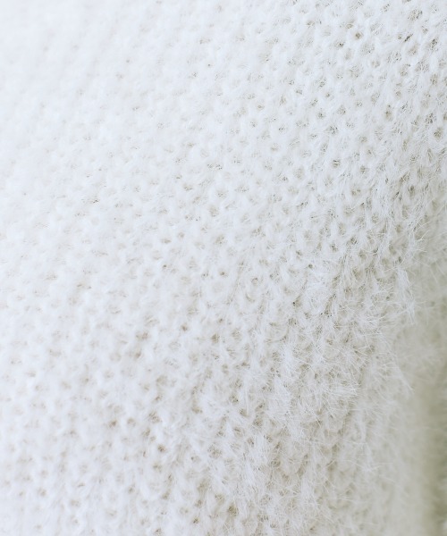 marun(マルン)の「<大きいサイズ> シャギーニットトップス marun(ニット/セーター・レディース・オフホワイト/ピンク系・3L/4L/LL/L/5L)」の14枚目の写真