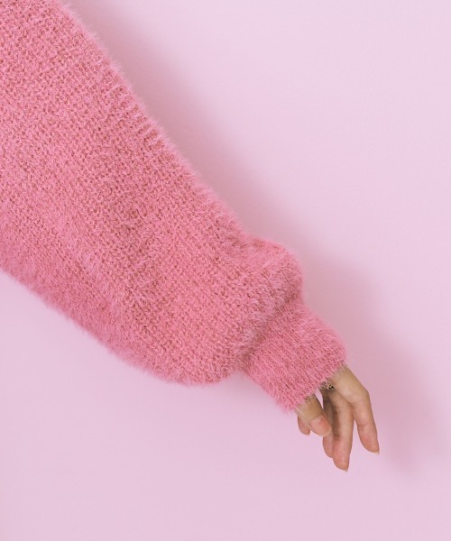 marun(マルン)の「<大きいサイズ> シャギーニットトップス marun(ニット/セーター・レディース・オフホワイト/ピンク系・3L/4L/LL/L/5L)」の12枚目の写真